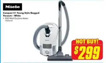 The Good Guys Compact C1 Young Style Bagged Vacuum - White offer