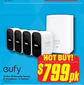 The Good Guys 2C Pro 2K Security System & Homebase - 4 Camera offer