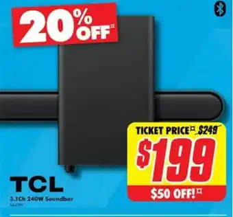 The Good Guys 3.1Ch 240W Soundbar offer