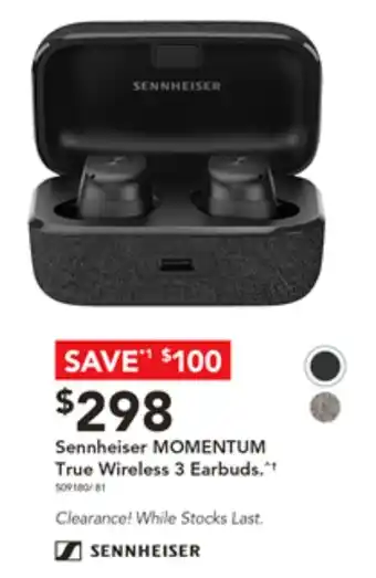 Harvey Norman Sennheiser MOMENTUM True Wireless 3 Earbuds offer