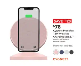 Harvey Norman Cygnett PrimePro 15W Wireless Charging Stand offer