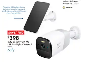 Harvey Norman eufy Security 2K 4G LTE Starlight Camera offer