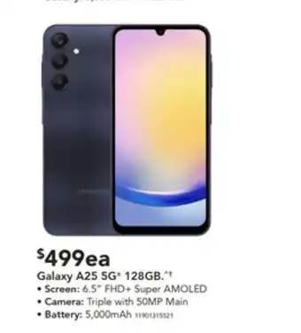 Harvey Norman Galaxy A25 5G 128GB offer