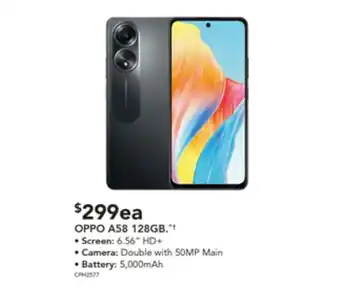 Harvey Norman OPPO A58 128GB offer