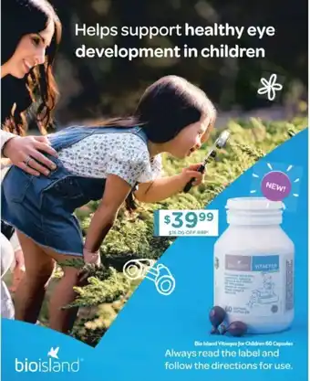 Chemist Warehouse Bio Island Vitaeyes for Children 60 Capsules offer