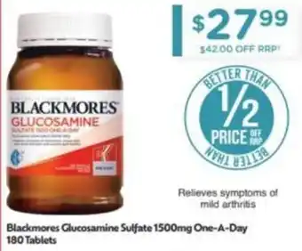 Chemist Warehouse Blackmores Glucosamine Sulfate 1500mg One-A-Day 180 Tablets offer
