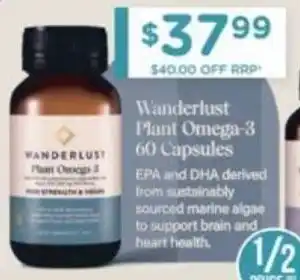 Wanderlust Plant Omega-3 60 Capsules