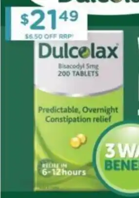 Chemist Warehouse Dulcolax 5mg 200 Tablets offer
