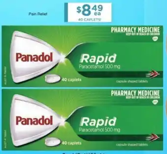 Chemist Warehouse Panadol Rapid 40 Caplets offer