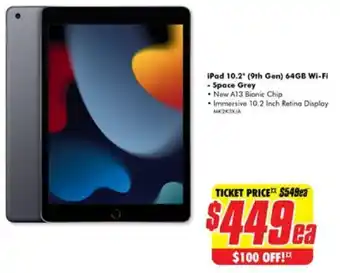 The Good Guys iPad 10.2" (9th Gen) 64GB Wi-Fi offer