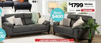 Venice 3 Seater Sofa