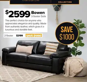 ComfortStyle Furniture & Bedding Bowen 3-Seater Sofa offer