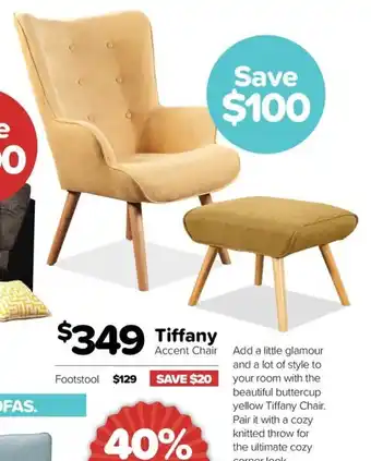 ComfortStyle Furniture & Bedding Tiffany Accent Chair offer