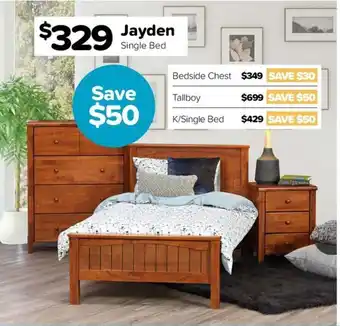 ComfortStyle Furniture & Bedding Jayden Single Bed offer