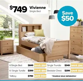 ComfortStyle Furniture & Bedding Vivienne Single Bed offer