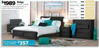 ComfortStyle Furniture & Bedding Ridge Bedroom Package offer