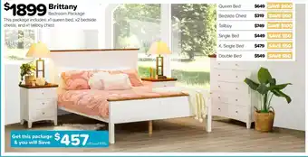 ComfortStyle Furniture & Bedding Brittany Bedroom Package offer