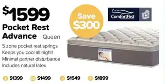 ComfortStyle Furniture & Bedding Pocket Rest Advance Queen offer