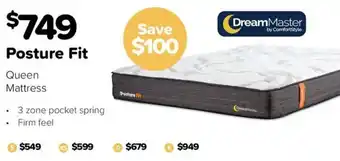 ComfortStyle Furniture & Bedding Posture Fit Queen Mattress offer