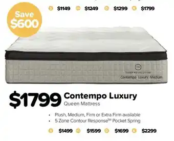 ComfortStyle Furniture & Bedding Contempo Luxury Queen Mattress offer