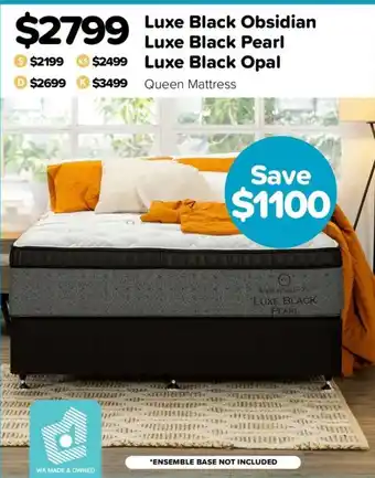 Luxe Black Obsidian, Luxe Black Pearl, Luxe Black Opal