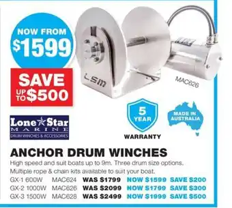 ANCHOR DRUM WINCHES