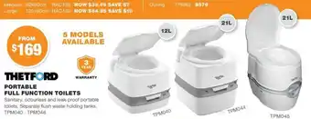 PORTABLE FULL FUNCTION TOILETS