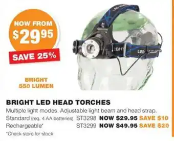 Road Tech Marine BRIGHT LED HEAD TORCHES offer