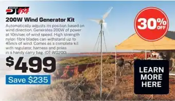 200W Wind Generator Kit