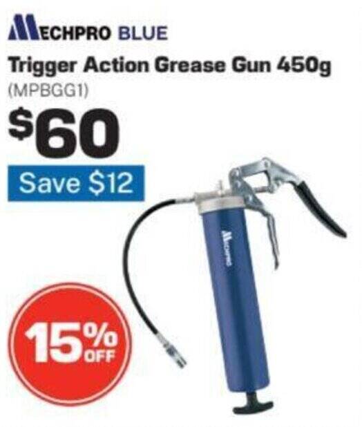 Trigger Action Grease Gun 450g offer at Repco
