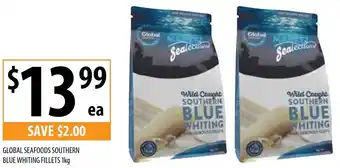 Supabarn GLOBAL SEAFOODS SOUTHERN BLUE WHITING FILLETS 1kg offer