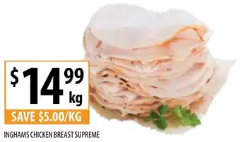 Supabarn INGHAMS CHICKEN BREAST SUPREME offer