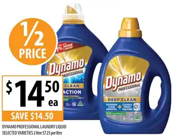 Supabarn DYNAMO PROFESSIONAL LAUNDRY LIQUID SELECTED VARIETIES 2 litre offer