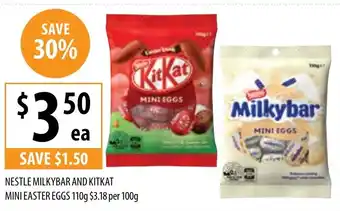 NESTLE MILKYBAR AND KITKAT MINI EASTER EGGS 110g