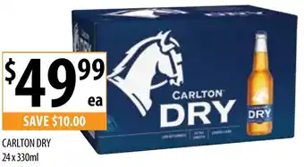 Supabarn CARLTON DRY 24x330ml offer