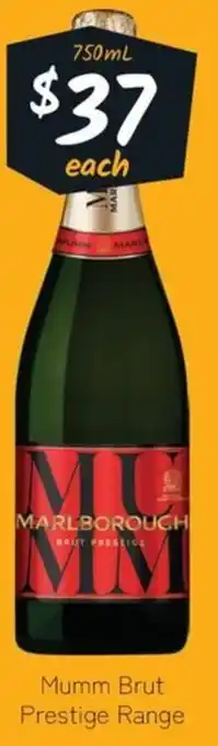 Mumm Brut Prestige Range 750mL