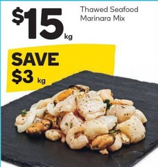 Thawed Seafood Marinara Mix per kg offer at Woolworths