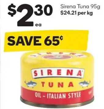 Woolworths Sirena Tuna 95g offer