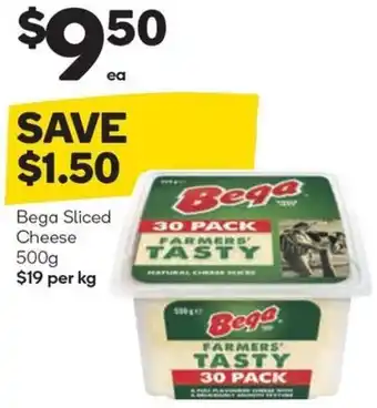 Woolworths Bega Sliced Cheese 500g offer
