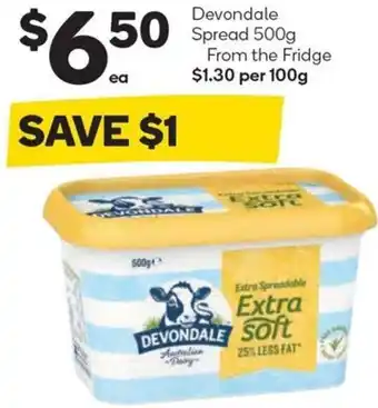 Woolworths Devondale Spread 500g offer