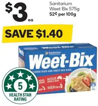 Woolworths Sanitarium Weet Bix 575g offer