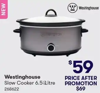 Westinghouse Slow Cooker 6.5 Litre