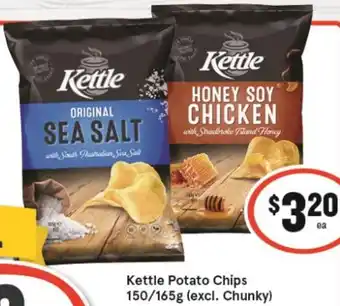 IGA Kettle Potato Chips 150/165g offer