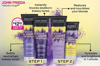 Priceline JOHN FRIEDA Haircare range offer