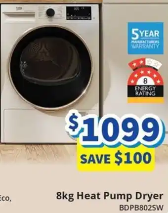 Bi-Rite 8kg Heat Pump Dryer offer