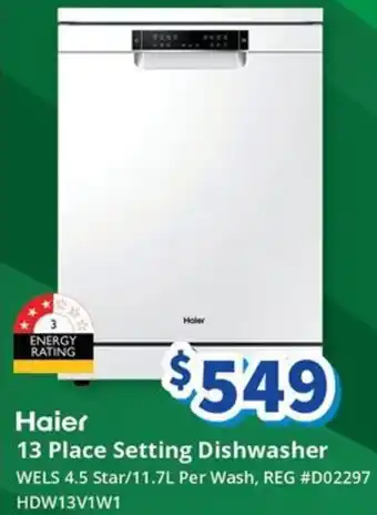 Bi-Rite Haier 13 Place Setting Dishwasher offer