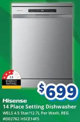 Bi-Rite Hisense 14 Place Setting Dishwasher offer