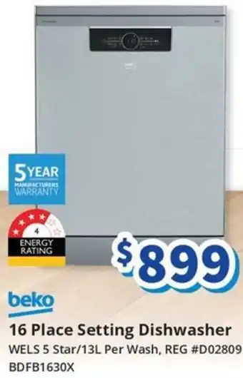 Bi-Rite beko 16 Place Setting Dishwasher offer