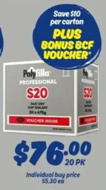 Polyfilla Professional S20 Fast Dry Sealant 30 x 475g