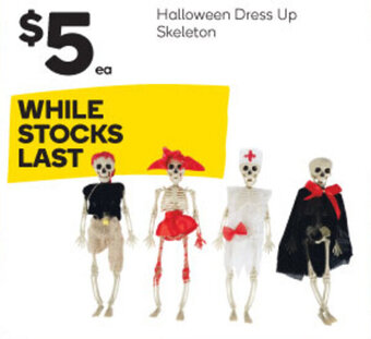 Woolworths Halloween Dress Up Skeleton offer